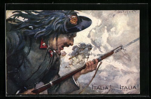 Old postcard italian - old,